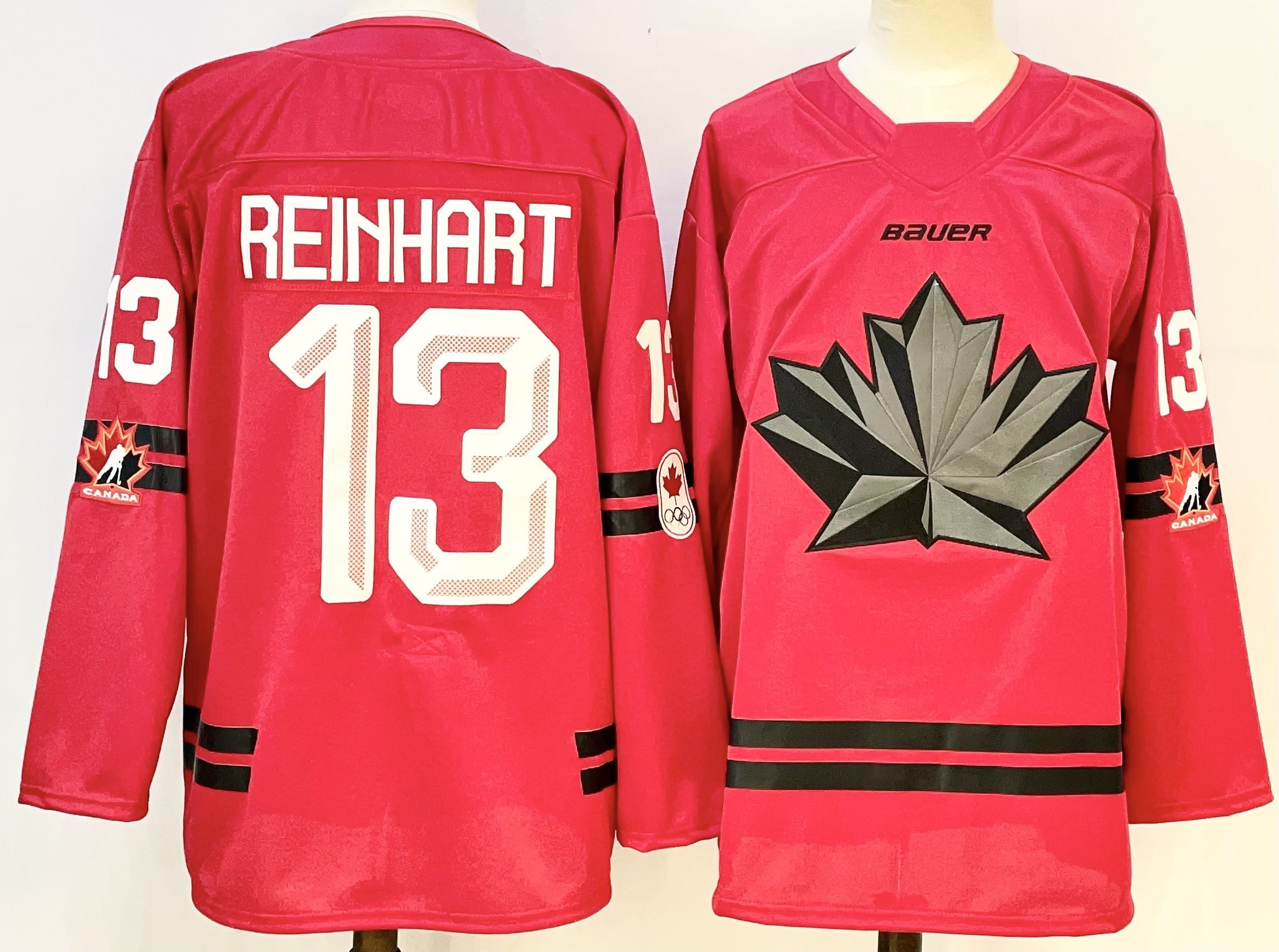 Men Canada Olympic #13 Reihhart red adidas 2026 NHL  jersey->more nhl jerseys->NHL Jersey